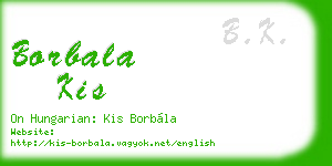 borbala kis business card