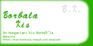 borbala kis business card